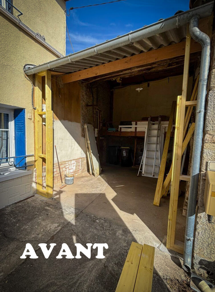 Création d'un garage, avant